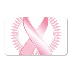 Breast Cancer Ribbon Pink Girl Women Magnet (rectangular) by Mariart