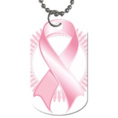 Breast Cancer Ribbon Pink Girl Women Dog Tag (two Sides) by Mariart