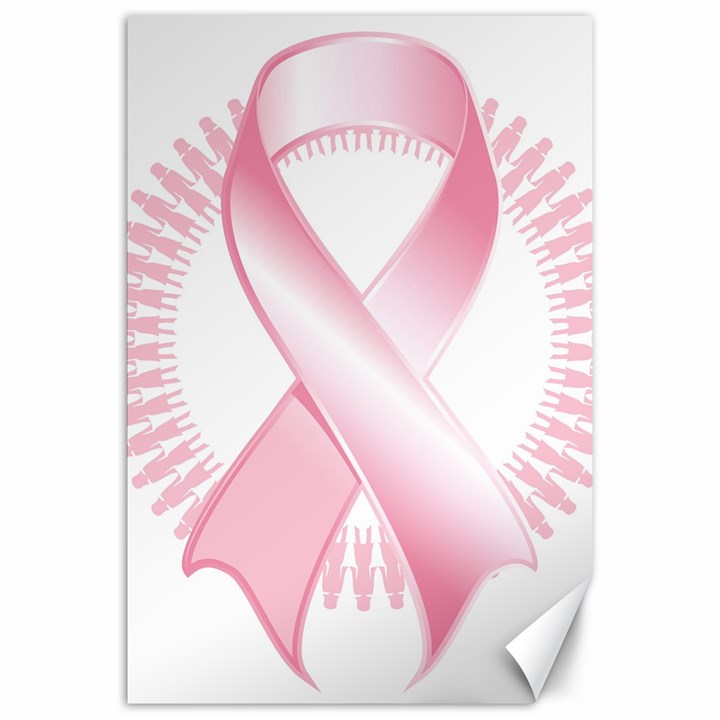 Breast Cancer Ribbon Pink Girl Women Canvas 20  x 30  