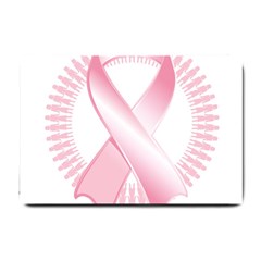 Breast Cancer Ribbon Pink Girl Women Small Doormat  by Mariart