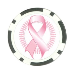 Breast Cancer Ribbon Pink Girl Women Poker Chip Card Guard by Mariart