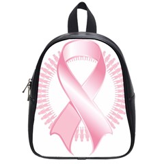 Breast Cancer Ribbon Pink Girl Women School Bags (small)  by Mariart