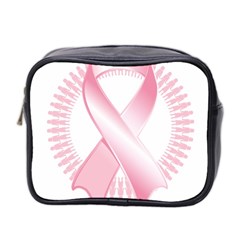 Breast Cancer Ribbon Pink Girl Women Mini Toiletries Bag 2-side by Mariart