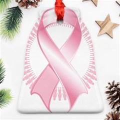 Breast Cancer Ribbon Pink Girl Women Ornament (bell) by Mariart