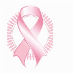 Breast Cancer Ribbon Pink Girl Women Large Garden Flag (two Sides) by Mariart