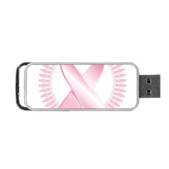 Breast Cancer Ribbon Pink Girl Women Portable Usb Flash (two Sides) by Mariart