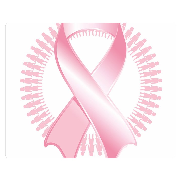 Breast Cancer Ribbon Pink Girl Women Double Sided Flano Blanket (Medium) 