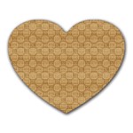 Chess Dark Wood Seamless Heart Mousepads Front