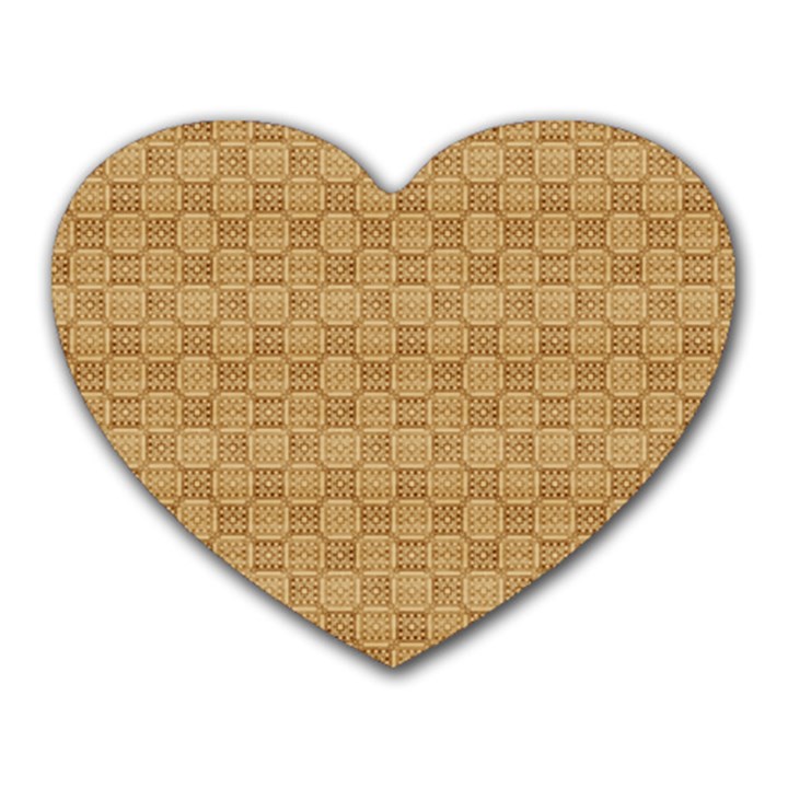 Chess Dark Wood Seamless Heart Mousepads