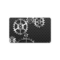 Chain Iron Polka Dot Black Silver Magnet (name Card) by Mariart