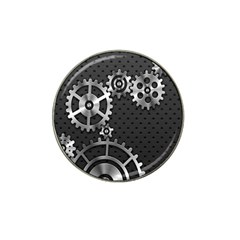 Chain Iron Polka Dot Black Silver Hat Clip Ball Marker (4 Pack) by Mariart