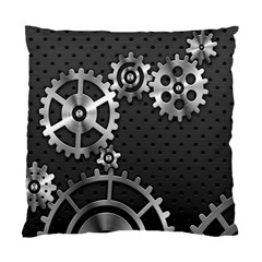 Chain Iron Polka Dot Black Silver Standard Cushion Case (one Side) by Mariart