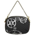 Chain Iron Polka Dot Black Silver Chain Purses (Two Sides)  Front