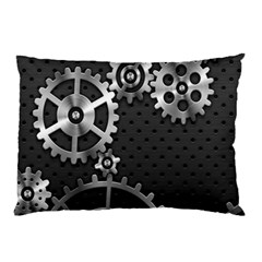 Chain Iron Polka Dot Black Silver Pillow Case by Mariart