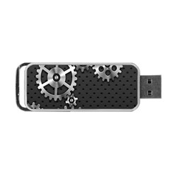 Chain Iron Polka Dot Black Silver Portable Usb Flash (one Side) by Mariart