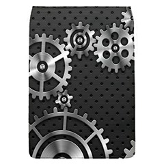 Chain Iron Polka Dot Black Silver Flap Covers (s)  by Mariart