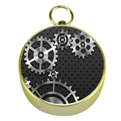 Chain Iron Polka Dot Black Silver Gold Compasses by Mariart