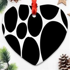 Dalmatian Black Spot Stone Ornament (heart) by Mariart