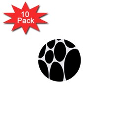 Dalmatian Black Spot Stone 1  Mini Buttons (10 Pack)  by Mariart