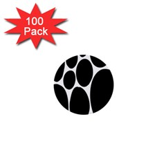 Dalmatian Black Spot Stone 1  Mini Buttons (100 Pack)  by Mariart