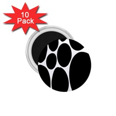 Dalmatian Black Spot Stone 1 75  Magnets (10 Pack)  by Mariart