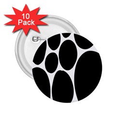 Dalmatian Black Spot Stone 2 25  Buttons (10 Pack)  by Mariart