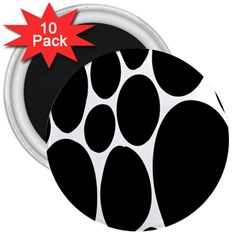 Dalmatian Black Spot Stone 3  Magnets (10 Pack) 