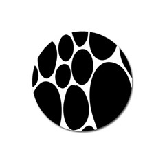 Dalmatian Black Spot Stone Magnet 3  (round) by Mariart