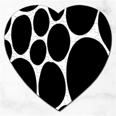 Dalmatian Black Spot Stone Jigsaw Puzzle (heart) by Mariart