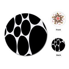 Dalmatian Black Spot Stone Playing Cards (round)  by Mariart