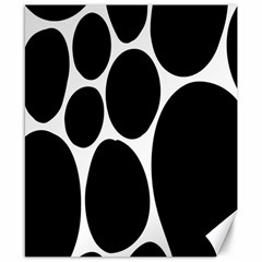 Dalmatian Black Spot Stone Canvas 8  X 10  by Mariart