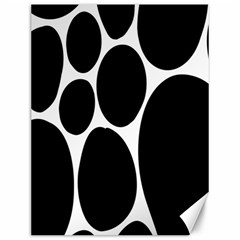 Dalmatian Black Spot Stone Canvas 12  X 16   by Mariart