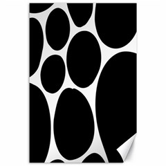 Dalmatian Black Spot Stone Canvas 24  X 36  by Mariart