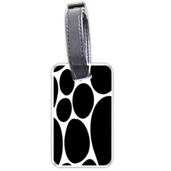 Dalmatian Black Spot Stone Luggage Tags (one Side)  by Mariart