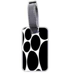 Dalmatian Black Spot Stone Luggage Tags (two Sides) by Mariart