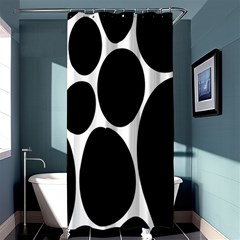 Dalmatian Black Spot Stone Shower Curtain 36  X 72  (stall)  by Mariart