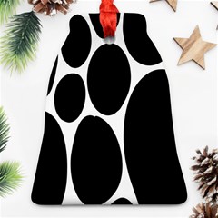 Dalmatian Black Spot Stone Bell Ornament (two Sides) by Mariart