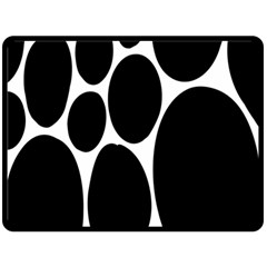 Dalmatian Black Spot Stone Double Sided Fleece Blanket (large)  by Mariart