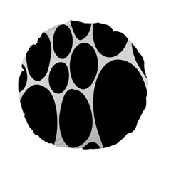 Dalmatian Black Spot Stone Standard 15  Premium Flano Round Cushions by Mariart