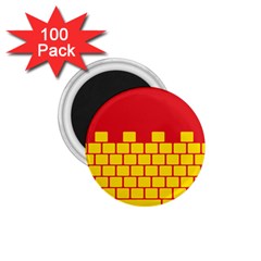 Firewall Bridge Signal Yellow Red 1 75  Magnets (100 Pack)  by Mariart