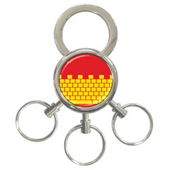 Firewall Bridge Signal Yellow Red 3-ring Key Chains by Mariart