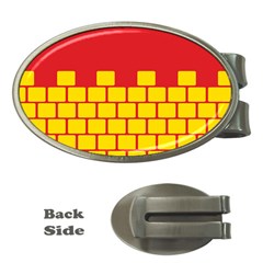 Firewall Bridge Signal Yellow Red Money Clips (oval)  by Mariart