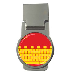 Firewall Bridge Signal Yellow Red Money Clips (round)  by Mariart