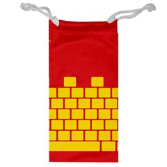 Firewall Bridge Signal Yellow Red Jewelry Bag by Mariart