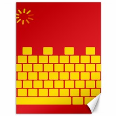 Firewall Bridge Signal Yellow Red Canvas 36  X 48   by Mariart