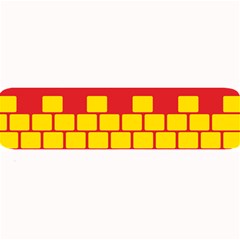 Firewall Bridge Signal Yellow Red Large Bar Mats by Mariart