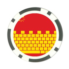 Firewall Bridge Signal Yellow Red Poker Chip Card Guard (10 Pack) by Mariart