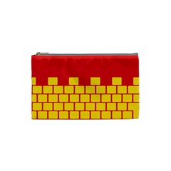 Firewall Bridge Signal Yellow Red Cosmetic Bag (small)  by Mariart