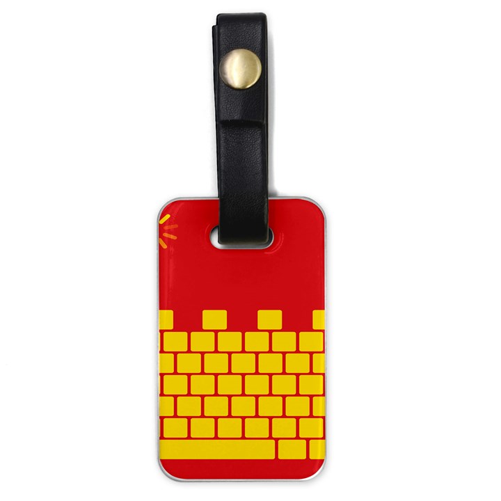 Firewall Bridge Signal Yellow Red Luggage Tags (One Side) 