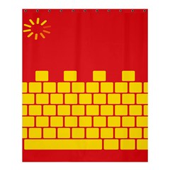 Firewall Bridge Signal Yellow Red Shower Curtain 60  X 72  (medium)  by Mariart